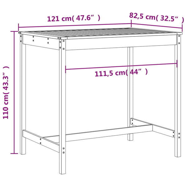 vidaXL 5-piece Garden Bar Set Solid Douglas Fir Wood