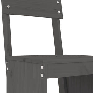 vidaXL 7-Piece Garden Bar Set Grey Solid Pine Wood