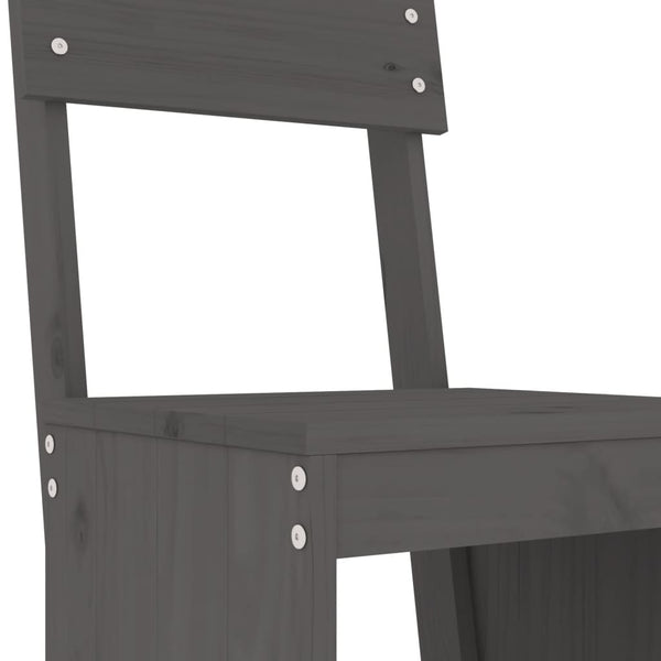 vidaXL 9-piece Outdoor Bar Set Grey Solid Pine Wood