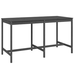 vidaXL 9-piece Outdoor Bar Set Grey Solid Pine Wood