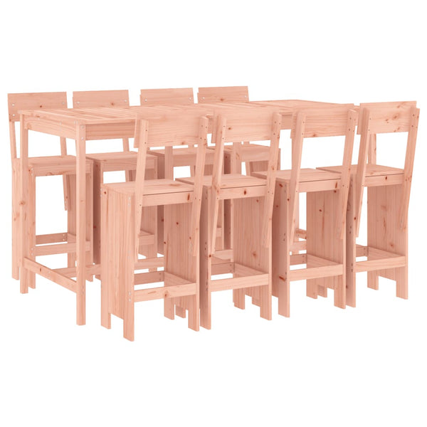 vidaXL 9-piece Outdoor Bar Set Solid Douglas Fir Wood