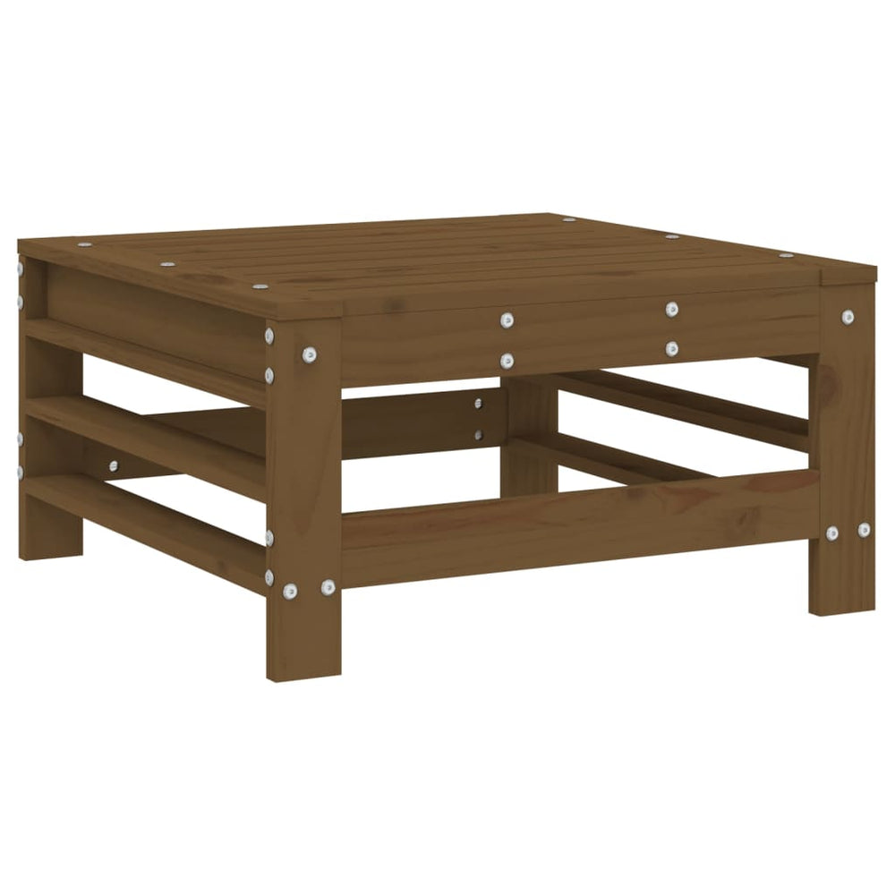 vidaXL Garden Stool Honey Brown Solid Pine Wood