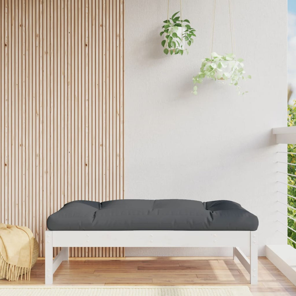 vidaXL Garden Ottoman White 120x80 cm Solid Pine Wood