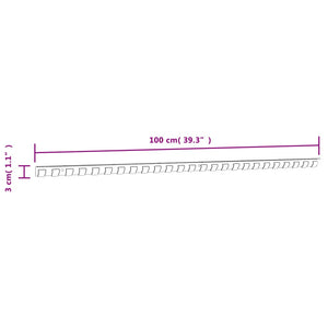 vidaXL Strip Curtain Hook Strip Silver 1 m Stainless Steel