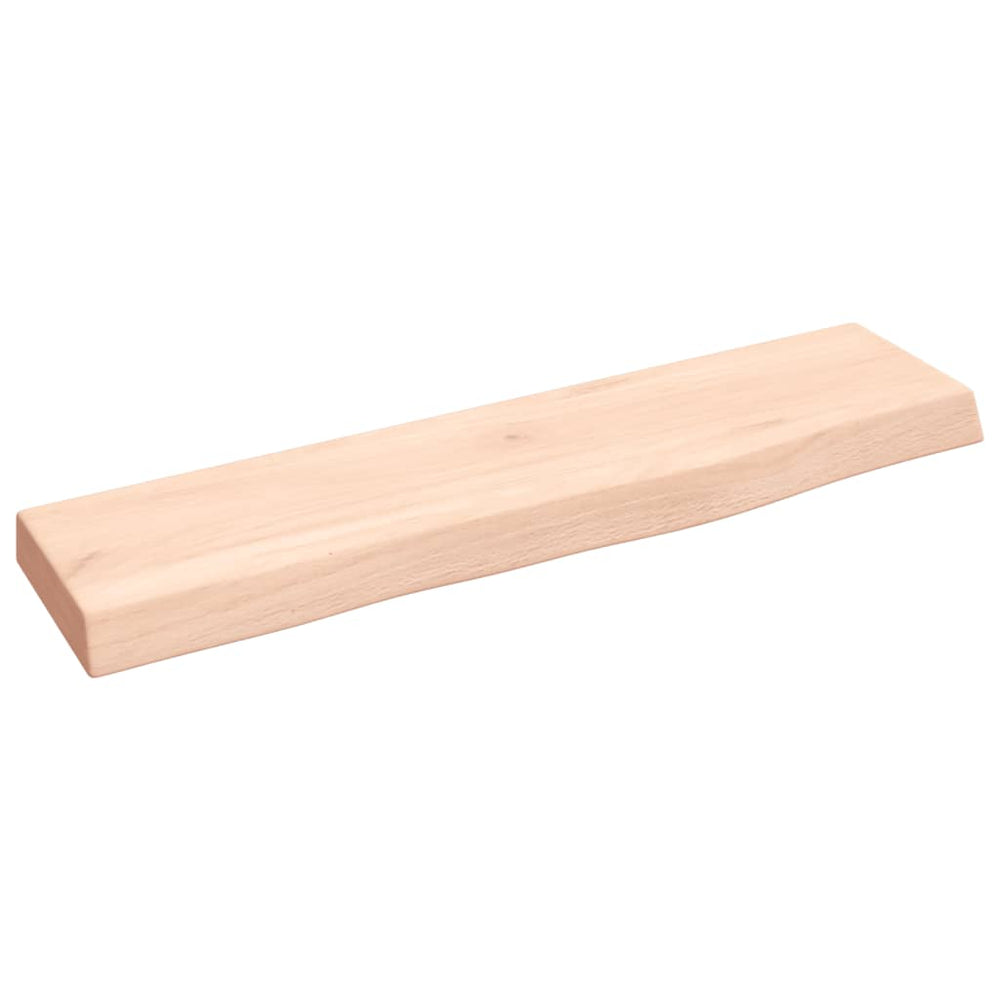 vidaXL Wall Shelf 40x10x2 cm Solid Oak Untreated