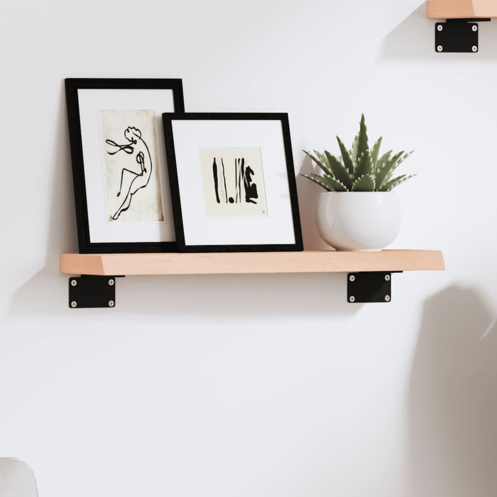 vidaXL Wall Shelf 40x10x2 cm Solid Oak Untreated