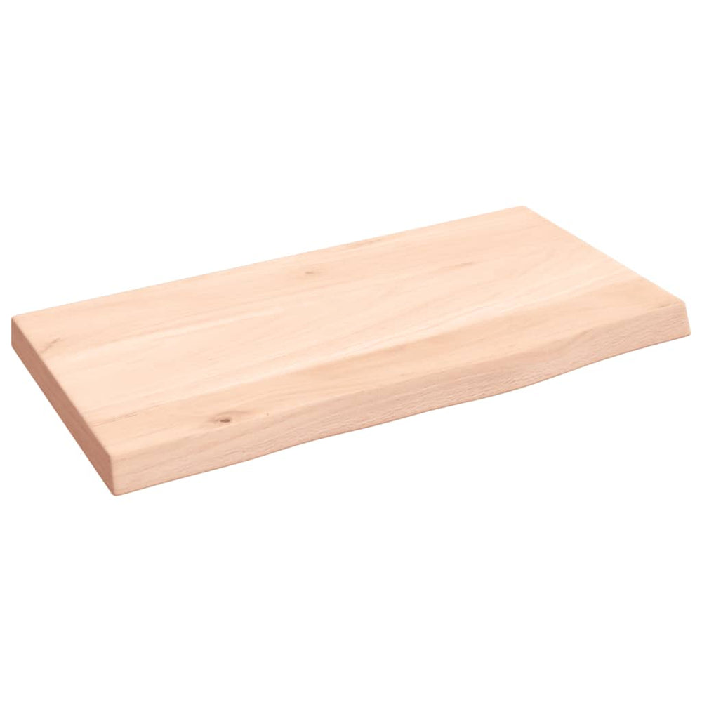 vidaXL Wall Shelf 40x20x2 cm Solid Oak Untreated