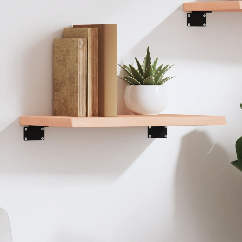 vidaXL Wall Shelf 40x20x2 cm Solid Oak Untreated