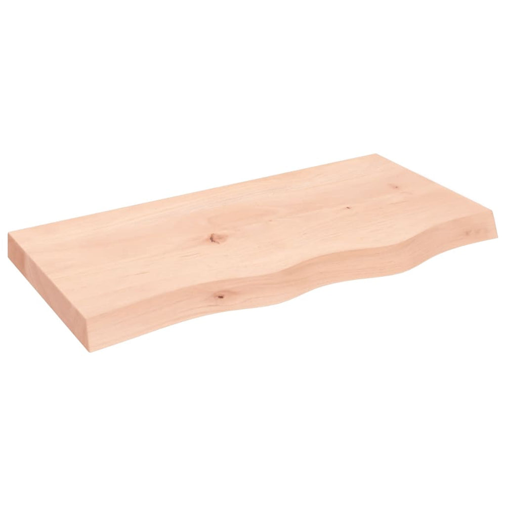 vidaXL Wall Shelf 80x40x(2-6) cm Solid Oak Untreated