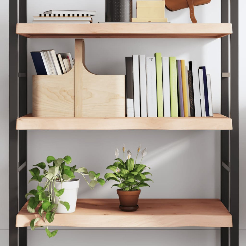 vidaXL Wall Shelf 80x40x(2-6) cm Solid Oak Untreated