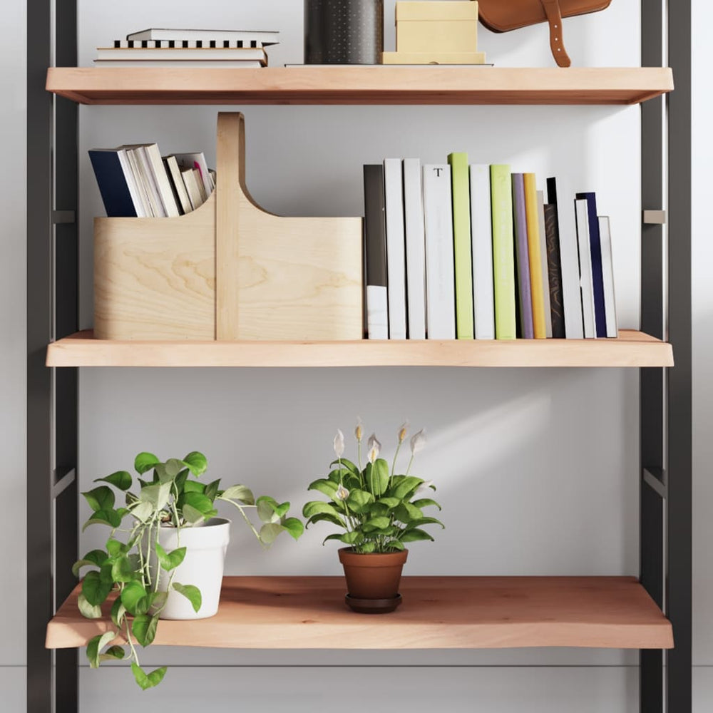 vidaXL Wall Shelf 100x60x(2-4) cm Solid Oak Untreated