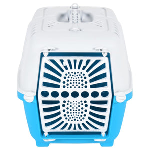 vidaXL Pet Carrier White Blue 48x31.5x33 cm Polypropylene