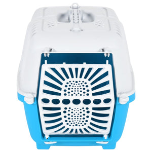 vidaXL Pet Carrier White Blue 48x31.5x33 cm Polypropylene