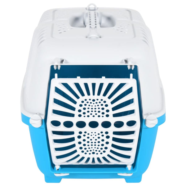 vidaXL Pet Carrier White Blue 48x31.5x33 cm Polypropylene
