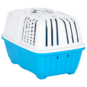 vidaXL Pet Carrier White Blue 48x31.5x33 cm Polypropylene