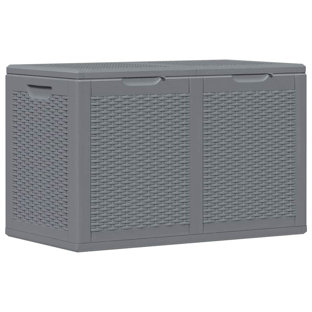 vidaXL Grey PP Rattan Garden Storage Box 180 L
