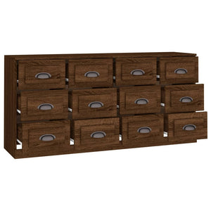 vidaXL Sideboards 2 pcs. Brown Oak Look Engineered Wood