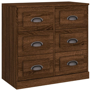 vidaXL Sideboards 2 pcs. Brown Oak Look Engineered Wood