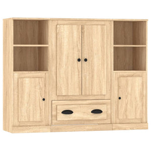 vidaXL Highboards 3 pcs. Sonoma Oak Engineered Wood