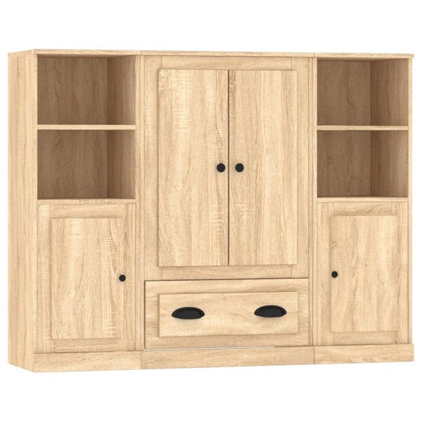 vidaXL Highboards 3 pcs. Sonoma Oak Engineered Wood