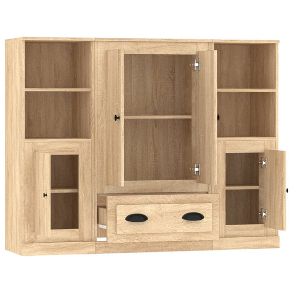 vidaXL Highboards 3 pcs. Sonoma Oak Engineered Wood