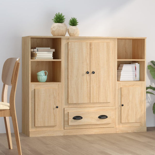 vidaXL Highboards 3 pcs. Sonoma Oak Engineered Wood