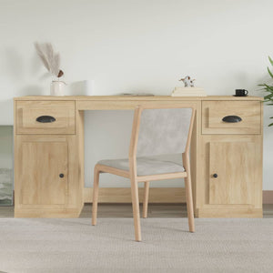 vidaXL Desk with Storage Sonoma Oak Engineered Wood