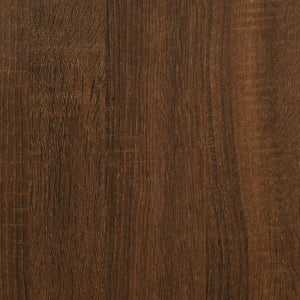 vidaXL Dressing Table with Mirror Brown Oak-Look 130x50x132.5 cm