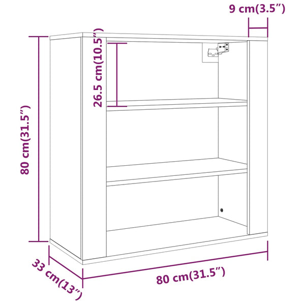 vidaXL Highboard Sonoma Oak Engineered Wood