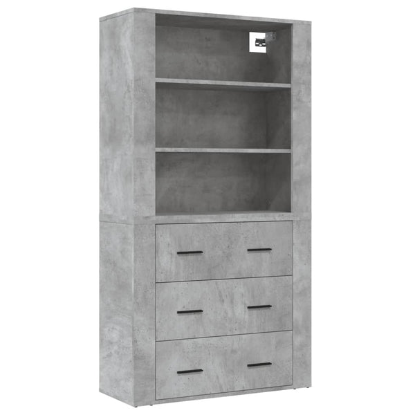 vidaXL Sideboard Concrete Grey Engineered Wood