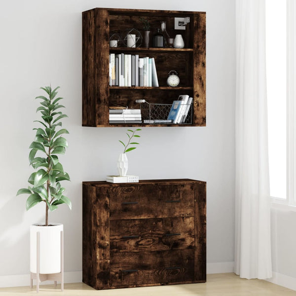 vidaXL Highboard Smoked Oak Engineered Wood