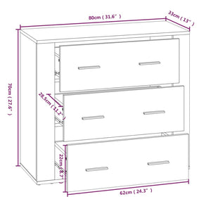 vidaXL Highboard Smoked Oak Engineered Wood