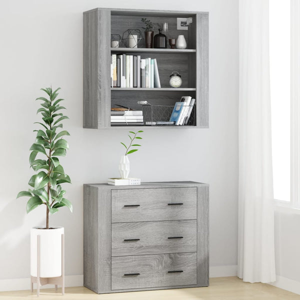 vidaXL Highboard Grey Sonoma Engineered Wood