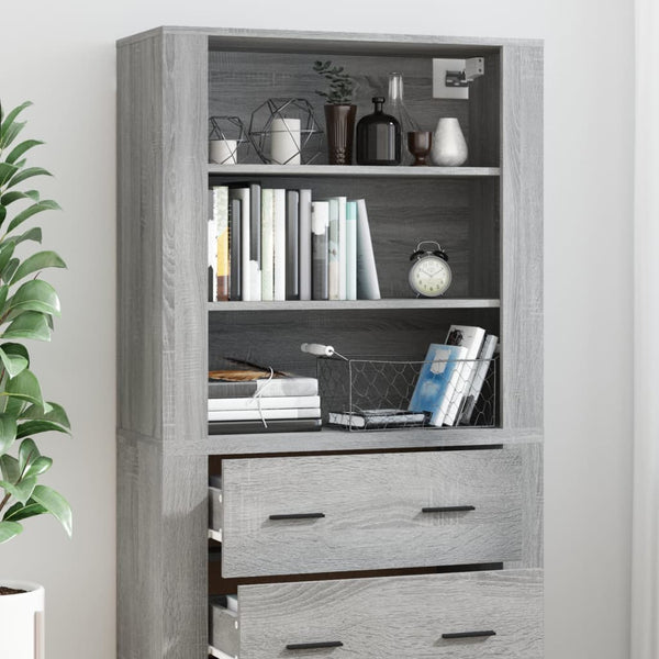vidaXL Highboard Grey Sonoma Engineered Wood
