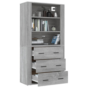 vidaXL Highboard Grey Sonoma Engineered Wood