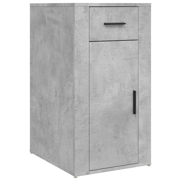vidaXL Desk with Storage Concrete Grey Engineered Wood