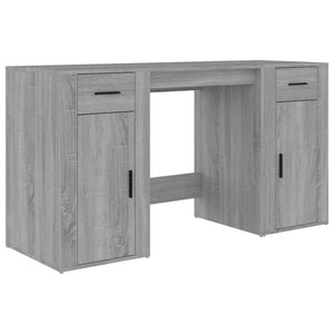 vidaXL Desk with Storage Grey Sonoma Engineered Wood