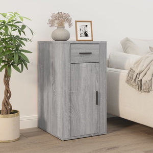 vidaXL Desk with Storage Grey Sonoma Engineered Wood