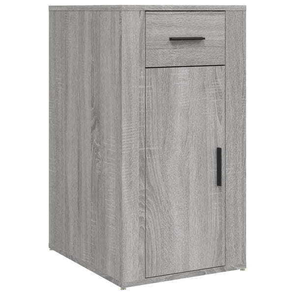 vidaXL Desk with Storage Grey Sonoma Engineered Wood