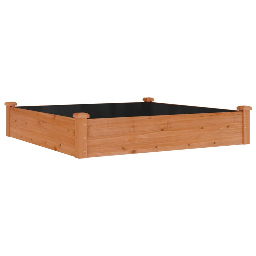 Hochbeet mit Einsatz Braun 120x120 cm