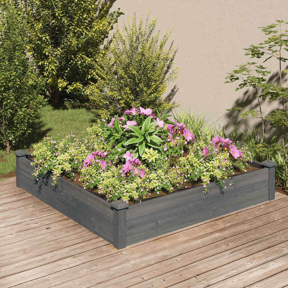 Hochbeet Grau 120x120 cm mit Einsatz