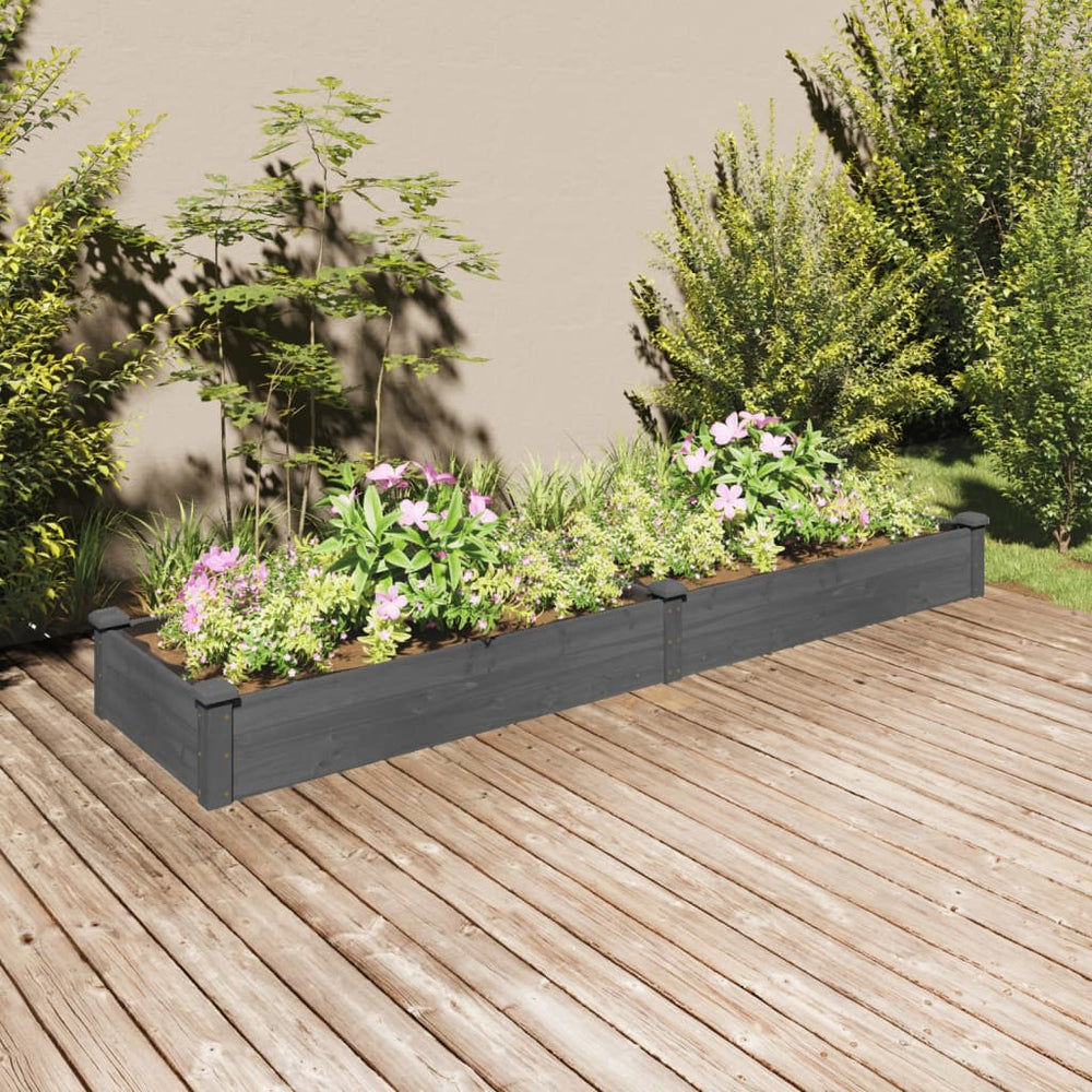 Hochbeet Grau 240 cm mit Einsatz