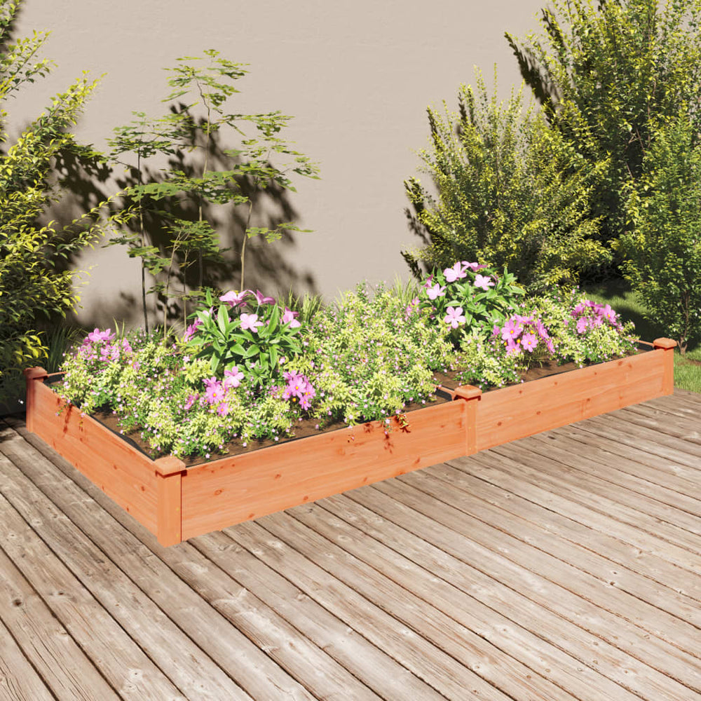 Hochbeet mit Einsatz Braun 240x120x25 cm