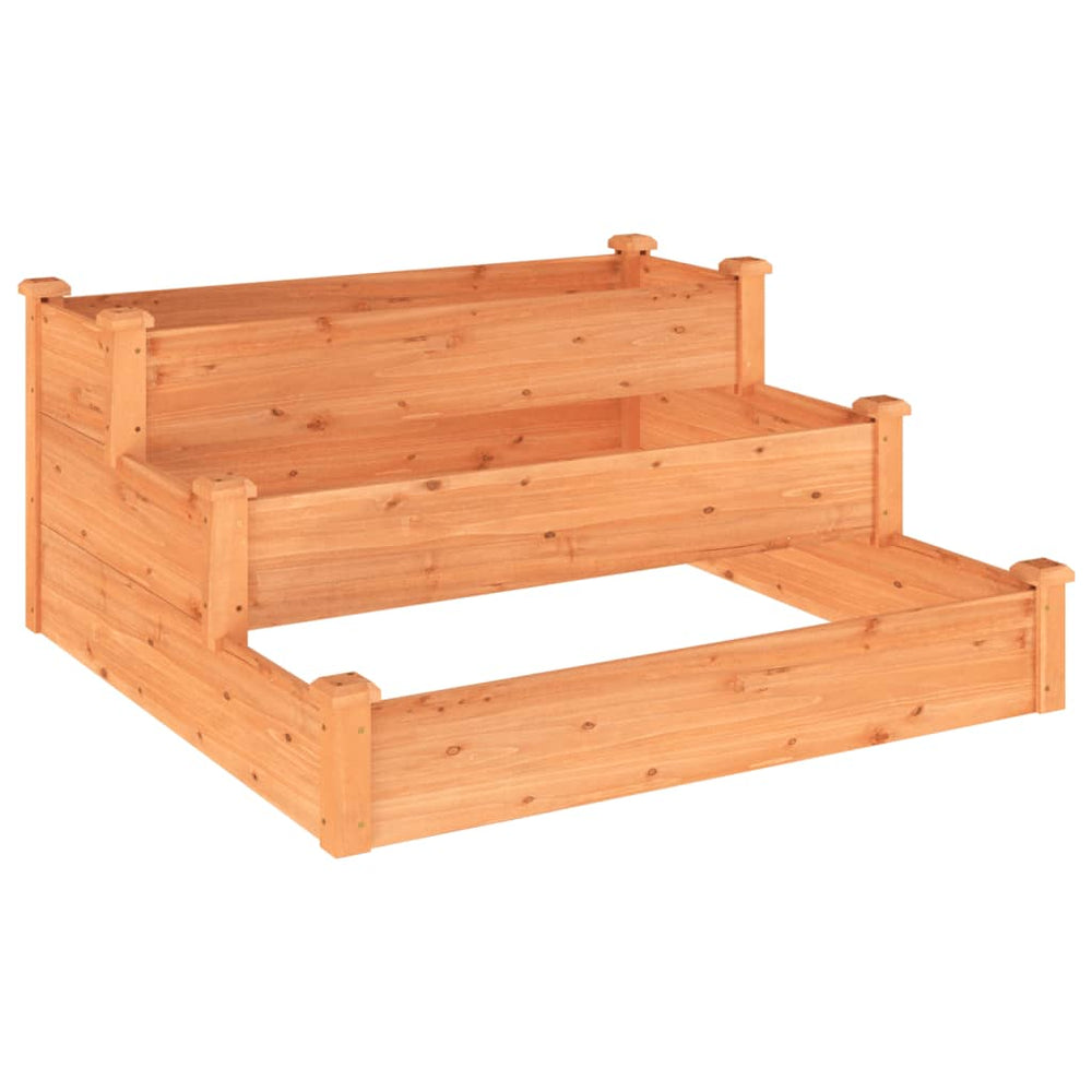 Hochbeet Braun 120x120 cm Tanne Massivholz