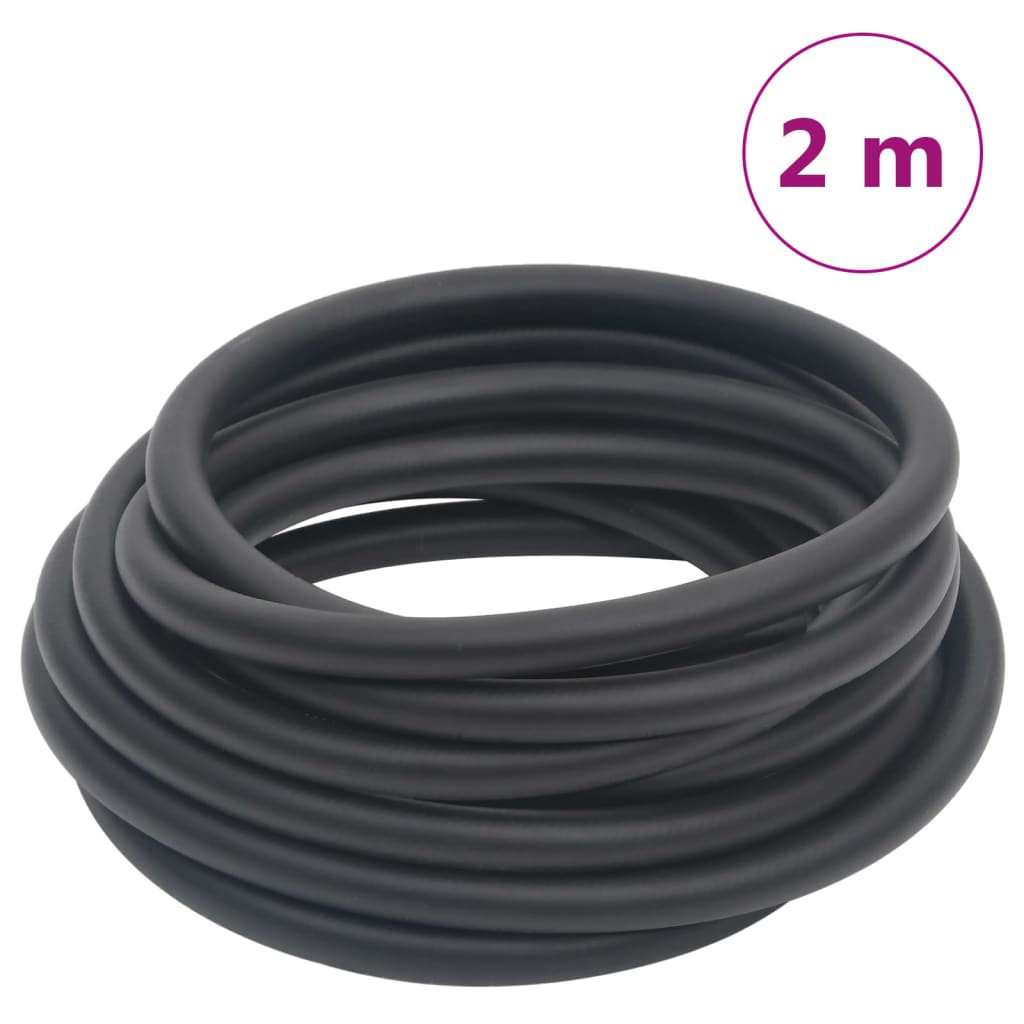 vidaXL Hybrid Air Hose Black 0.6" 2 m Rubber and PVC