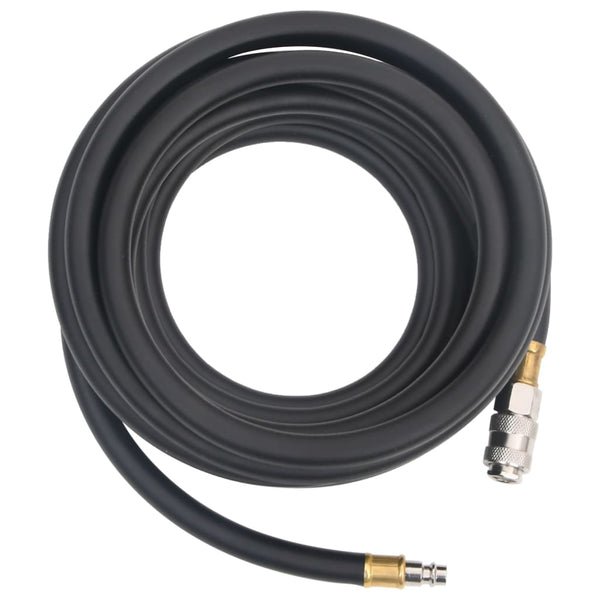 vidaXL Hybrid Air Hose Black 0.6" 2 m Rubber and PVC