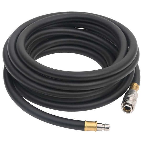 vidaXL Hybrid Air Hose Black 0.6" 5 m Rubber and PVC