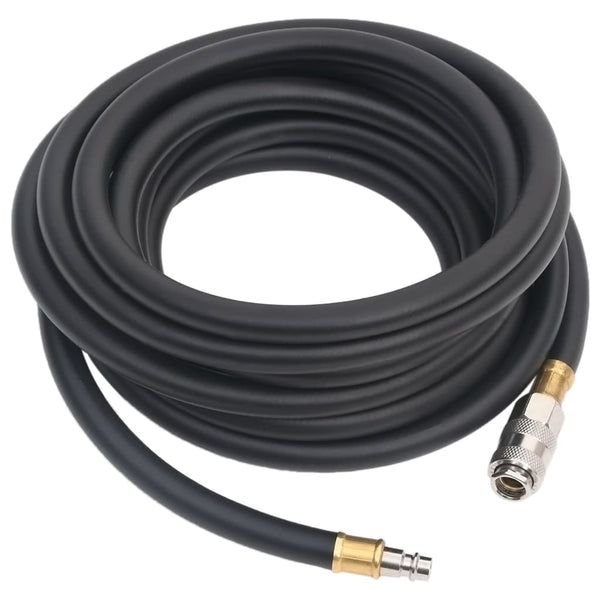 vidaXL Hybrid Air Hose Black 0.6" 5 m Rubber and PVC