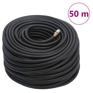 vidaXL Hybrid Air Hose Black 0.6" 50 m Rubber and PVC