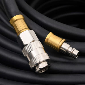 vidaXL Hybrid Air Hose Black 0.6" 50 m Rubber and PVC